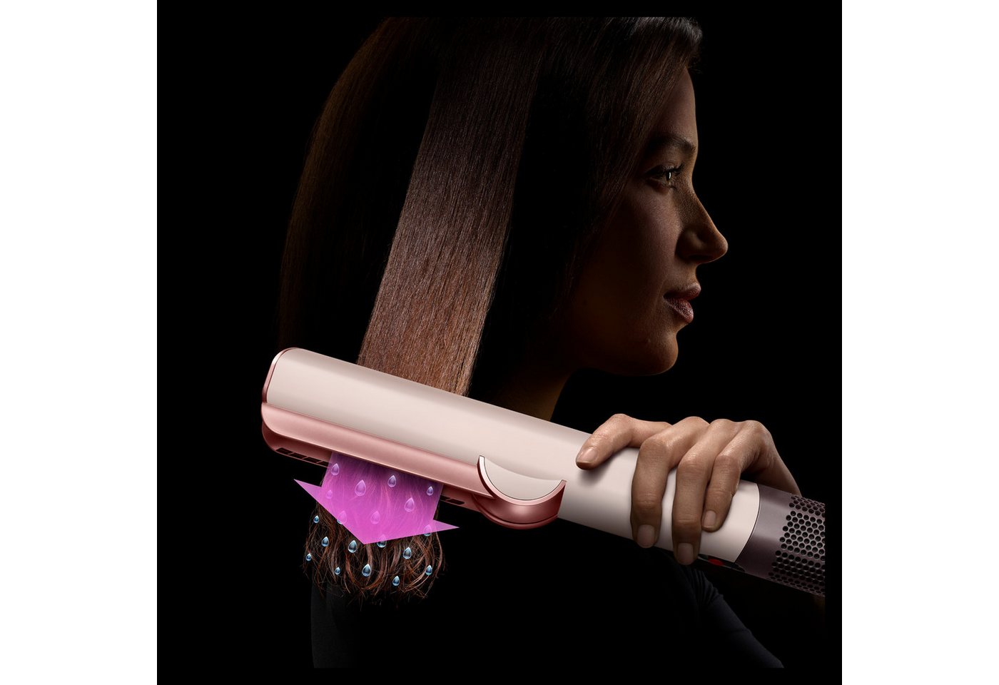 DYSON Glätteisen Dyson Airstrait, Ceramic Pink/Roségold, Trocknet & glättet nasses Haar gleichzeitig ohne Heizplatten Bild 3