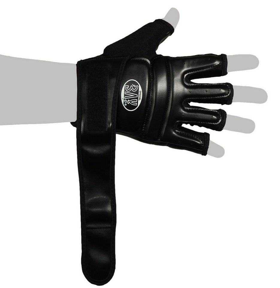 BAY-Sports MMA-Handschuhe FIT Krav Maga Wing Tsun Handschutz Handschützer schwarz, XXS - XXL Erwachsene und Kinder Bild 2