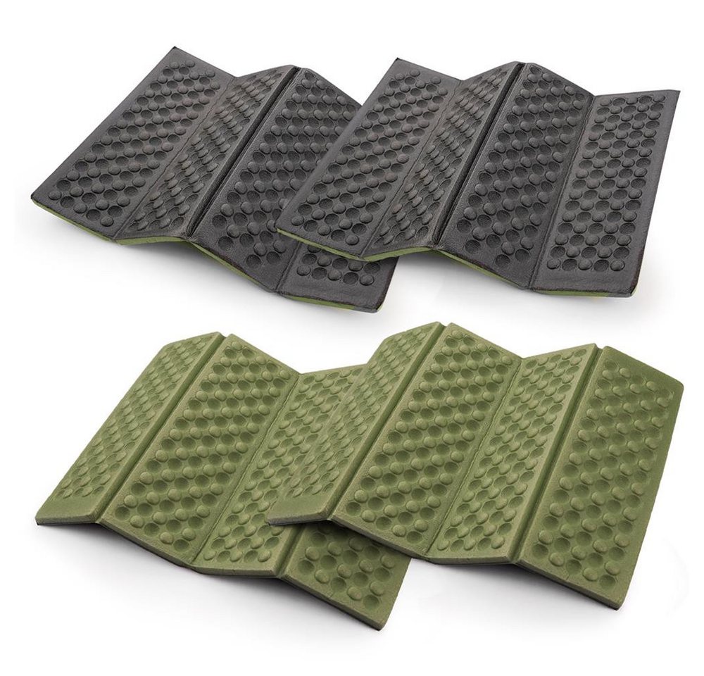 AceCamp Isomatte 2x Portable Pad 40 x 30 x 1 cm Green, (2-tlg), leichtgewichtig, platzsparend faltbar, robust & strapazierfähig