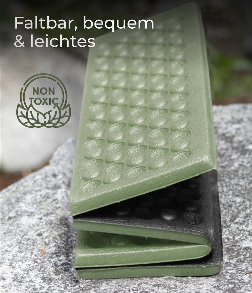 AceCamp Isomatte 2x Portable Pad 40 x 30 x 1 cm Green, (2-tlg), leichtgewichtig, platzsparend faltbar, robust & strapazierfähig Bild 4