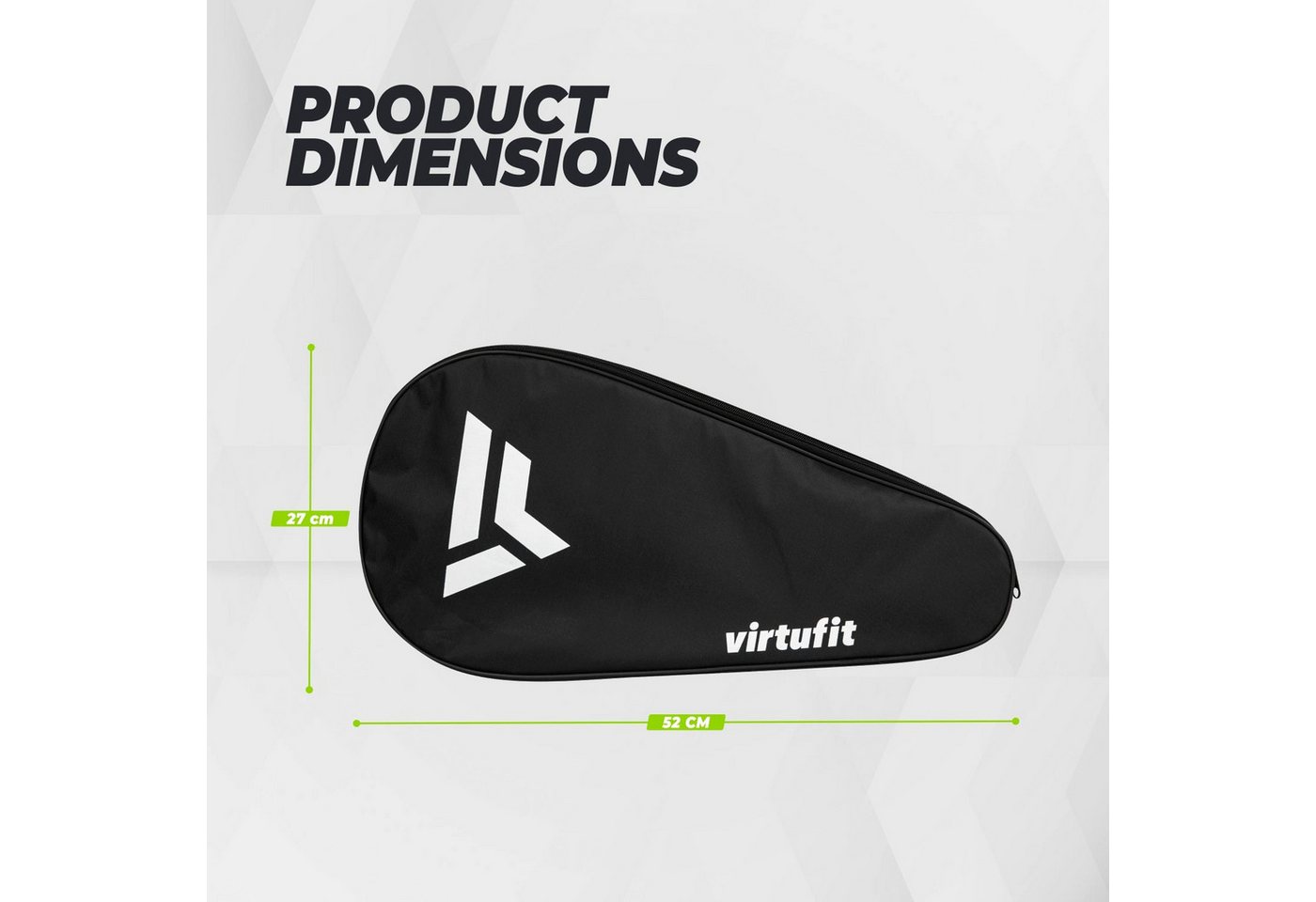 VirtuFit Padelschläger VirtuFit Padel-Schlägertragetasche für 1 Schläger, Schwarz/Weiß Bild 4