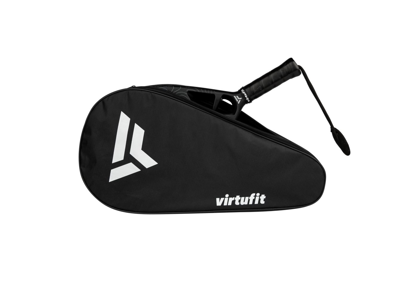 VirtuFit Padelschläger VirtuFit Padel-Schlägertragetasche für 1 Schläger, Schwarz/Weiß Bild 5