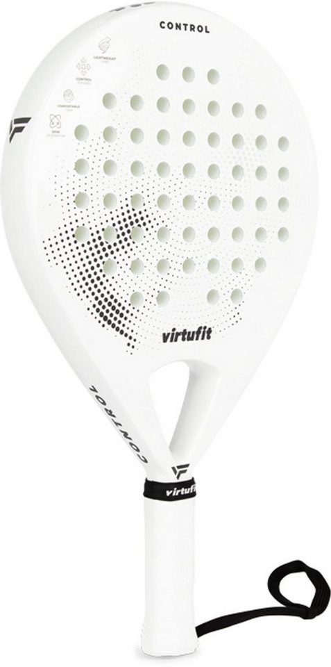 VirtuFit Padelschläger VirtuFit Control Padel-Schläger Rund 365 g Weiß Schwarz Bild 2