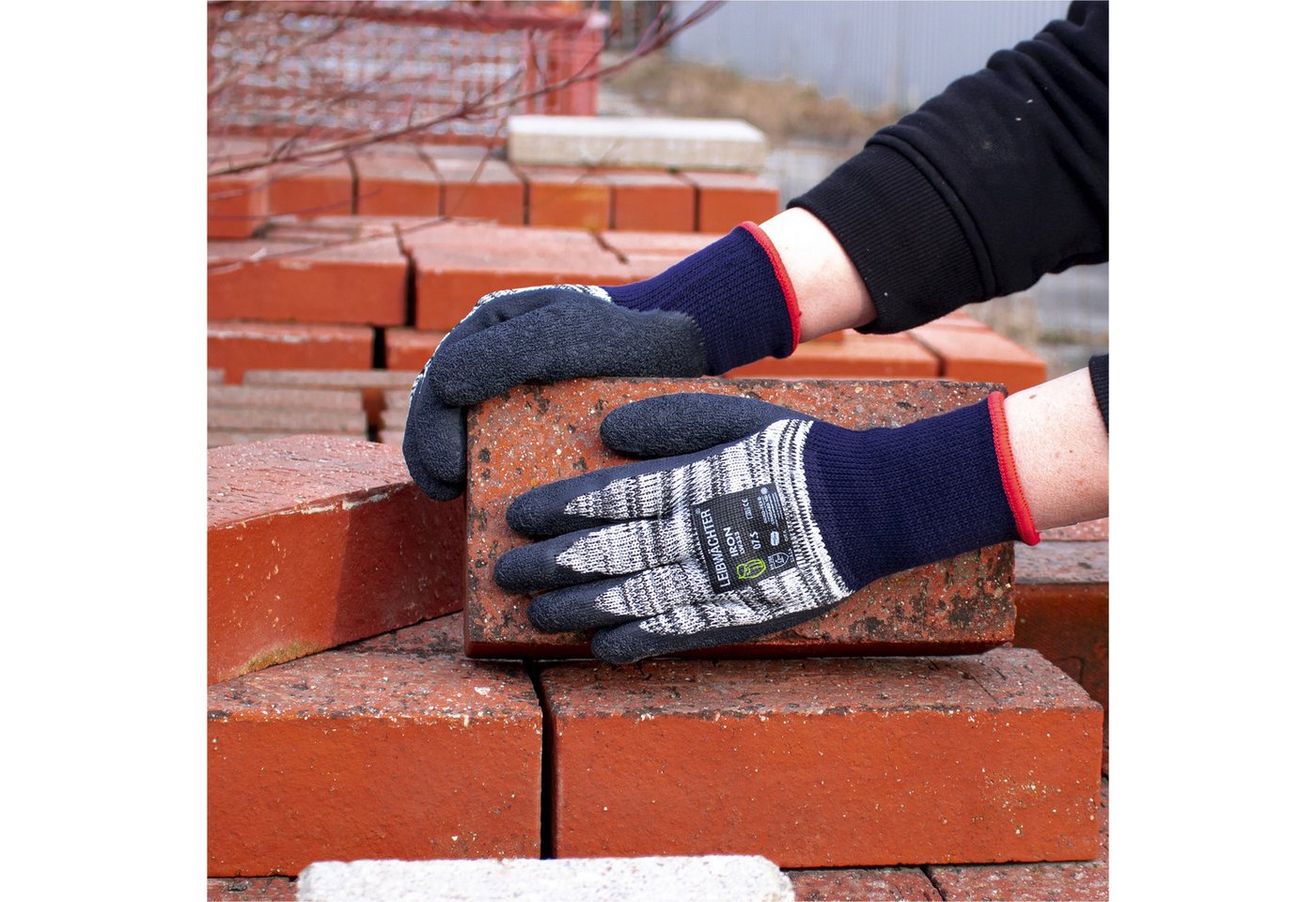 Leibwächter Arbeitshandschuhe 6 Paar / 12 Paar robuster Bau Handwerk Mechaniker Handschuh IRON (12-St) robust, trockene und leicht nasse Umgebung geeignet Bild 4