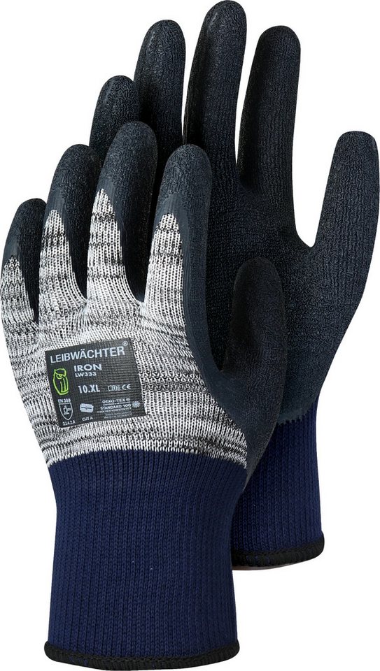 Leibwächter Arbeitshandschuhe 6 Paar / 12 Paar robuster Bau Handwerk Mechaniker Handschuh IRON (12-St) robust, trockene und leicht nasse Umgebung geeignet Bild 5
