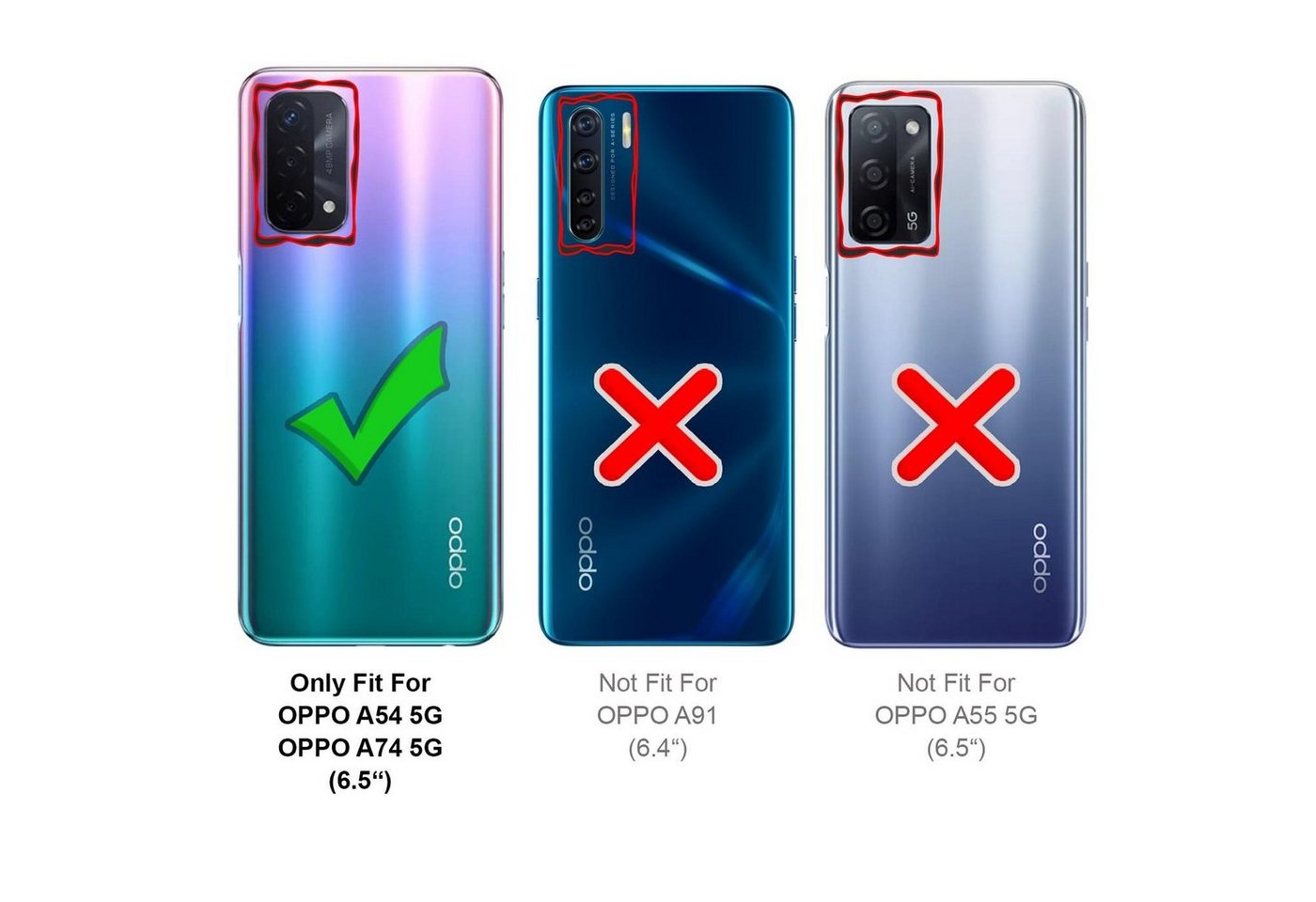 CoolGadget Schutzfolie Panzerfolie für OPPO A54 5G / A74 5G, (9H Härtegrad, 2x Schutzglas, 1xReinigungset), Displayfolie Schutzfolie 2 Stück für OPPO A54 5G / A74 5G Glas Folie Bild 3