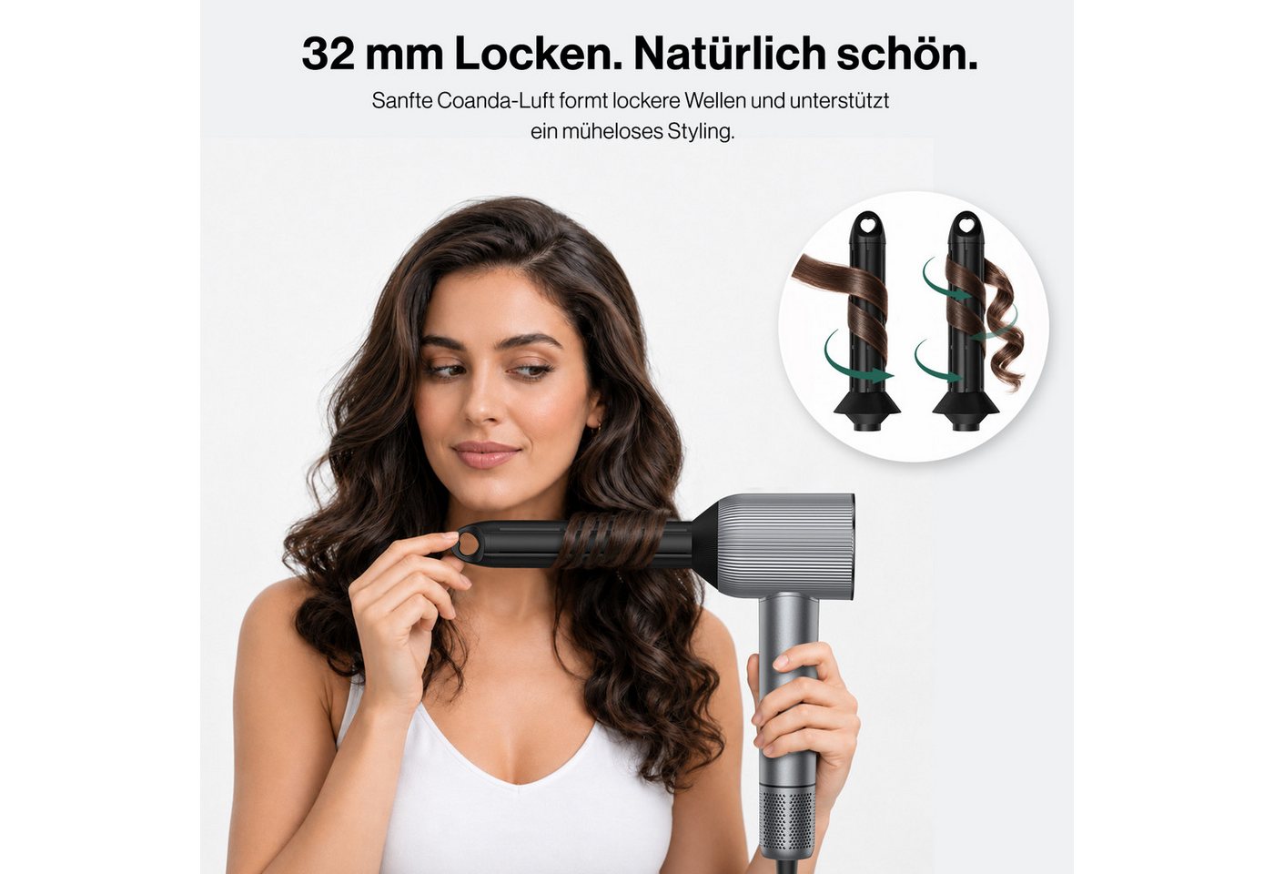 Sytifro Ionic-Haartrockner mit Lockenstab, 2026 Neue 110.000 U/Min Bürstenloser Super Föhn, 1600 W, Vierfache Pflegetechnologie, Schnelltrocknender Haartrockner, 300 Millionen negativen Ionen Haarföhn Bild 3