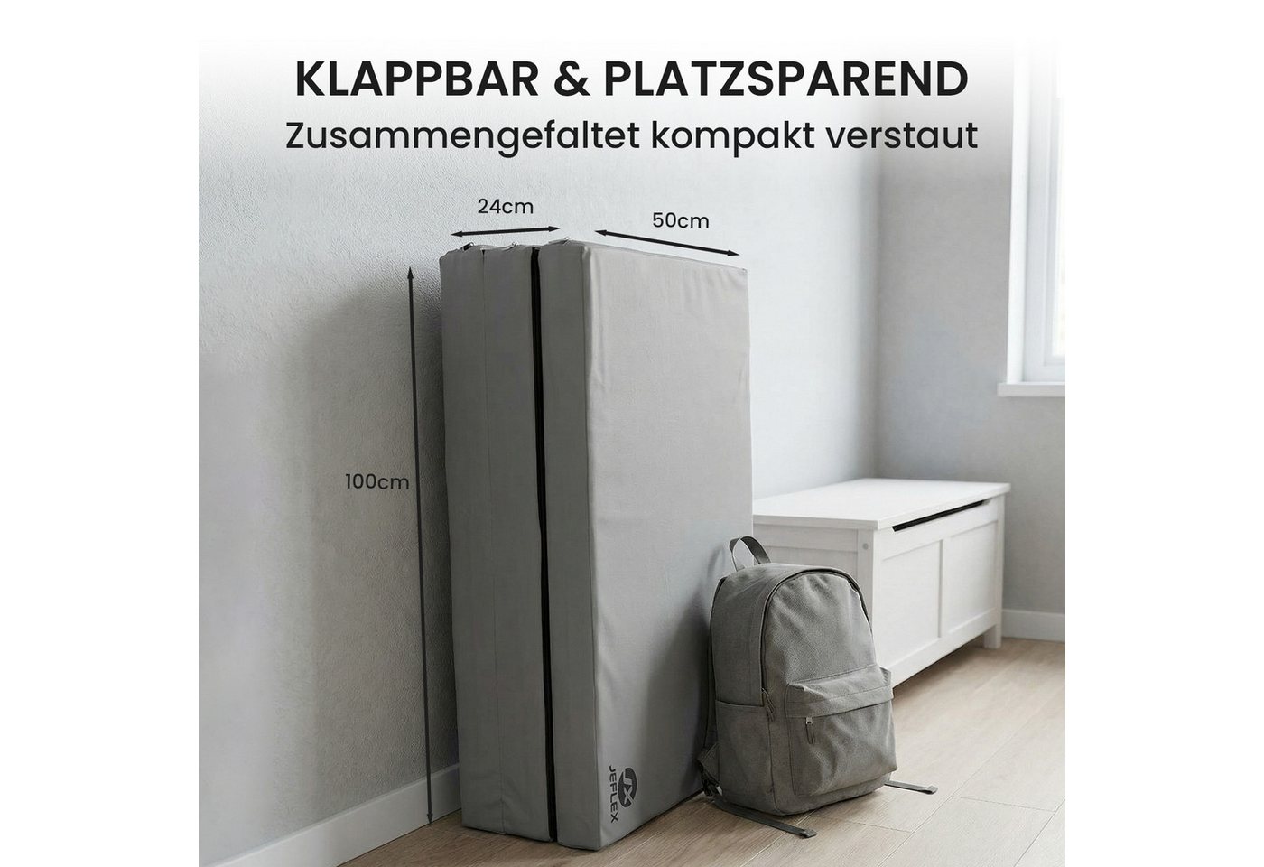 Jeflex Weichbodenmatte Jeflex Weichbodenmatte klappbar, 150cm x 100cm x 8cm, Made in Germany, 150cm x 100cm x 8cm, Made in Germany