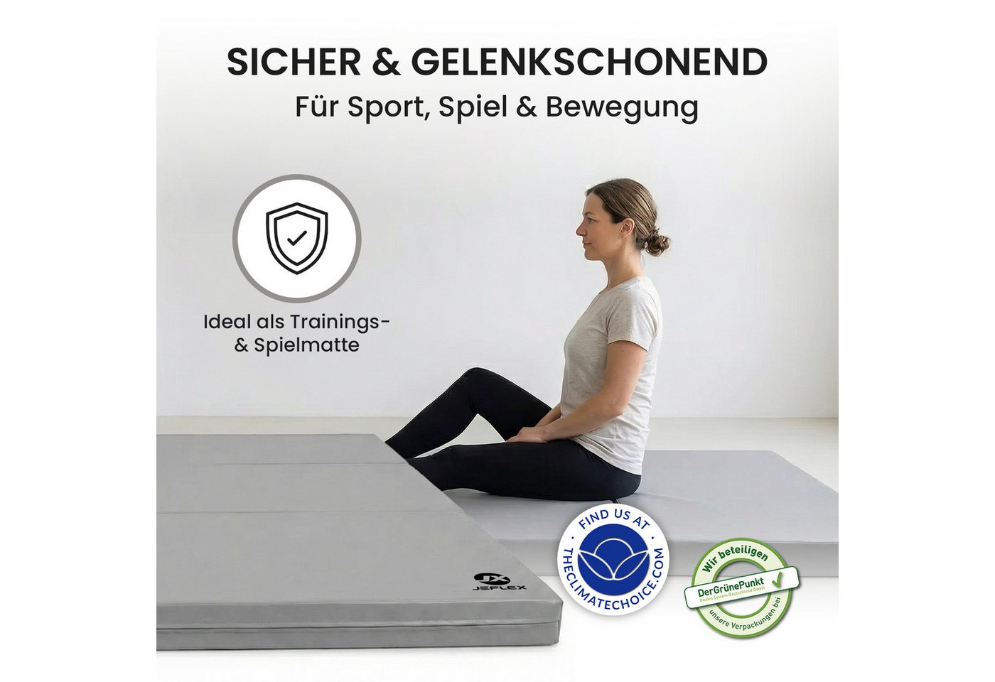 Jeflex Weichbodenmatte Jeflex Weichbodenmatte klappbar, 150cm x 100cm x 8cm, Made in Germany, 150cm x 100cm x 8cm, Made in Germany Bild 5