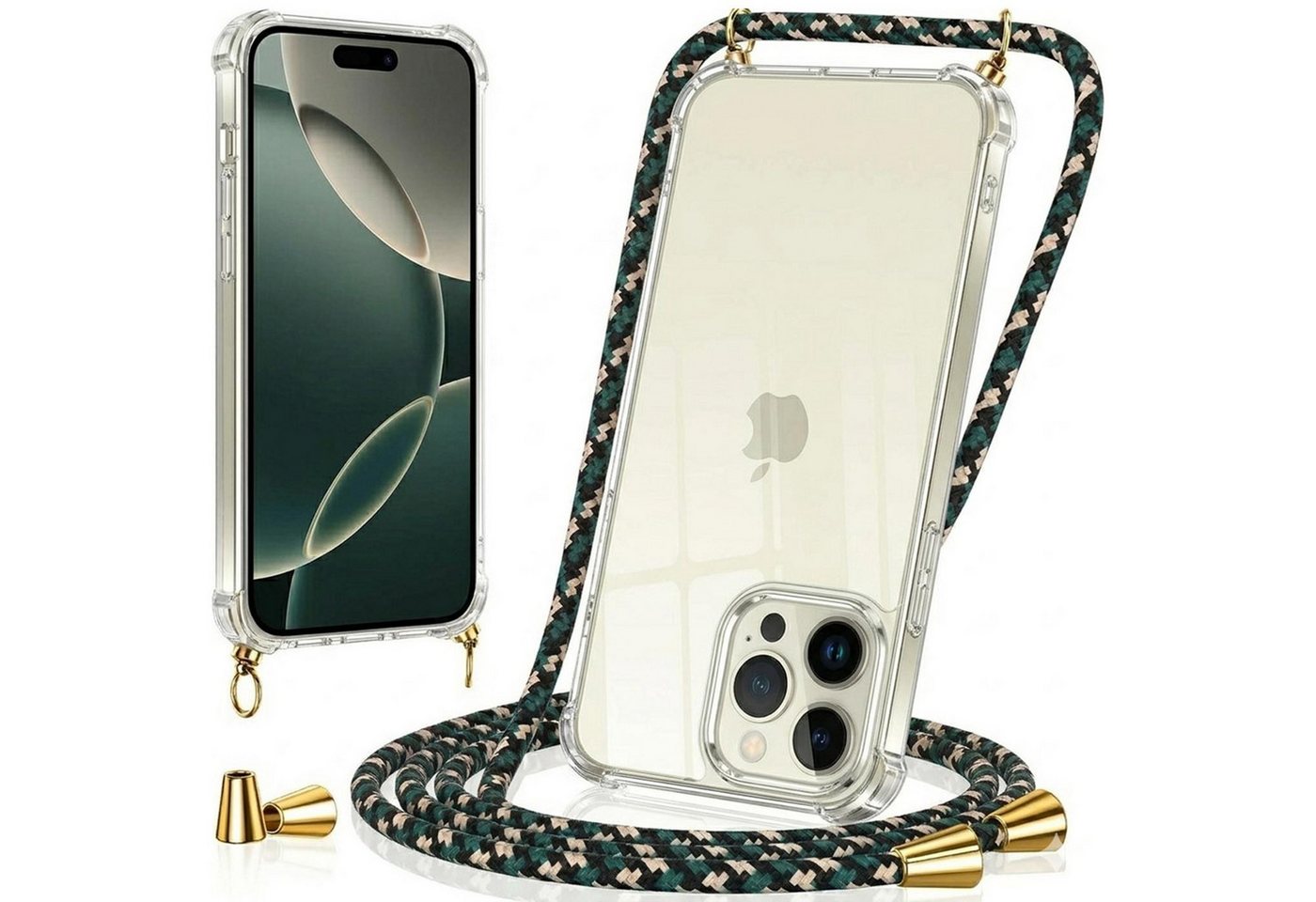 CoolGadget Handykette Handyhülle mit Handyband für Apple iPhone 17e 6,1 Zoll, Case zum Umhängen Kette Halsband Kordel mit Hülle für iPhone 17e Bild 2