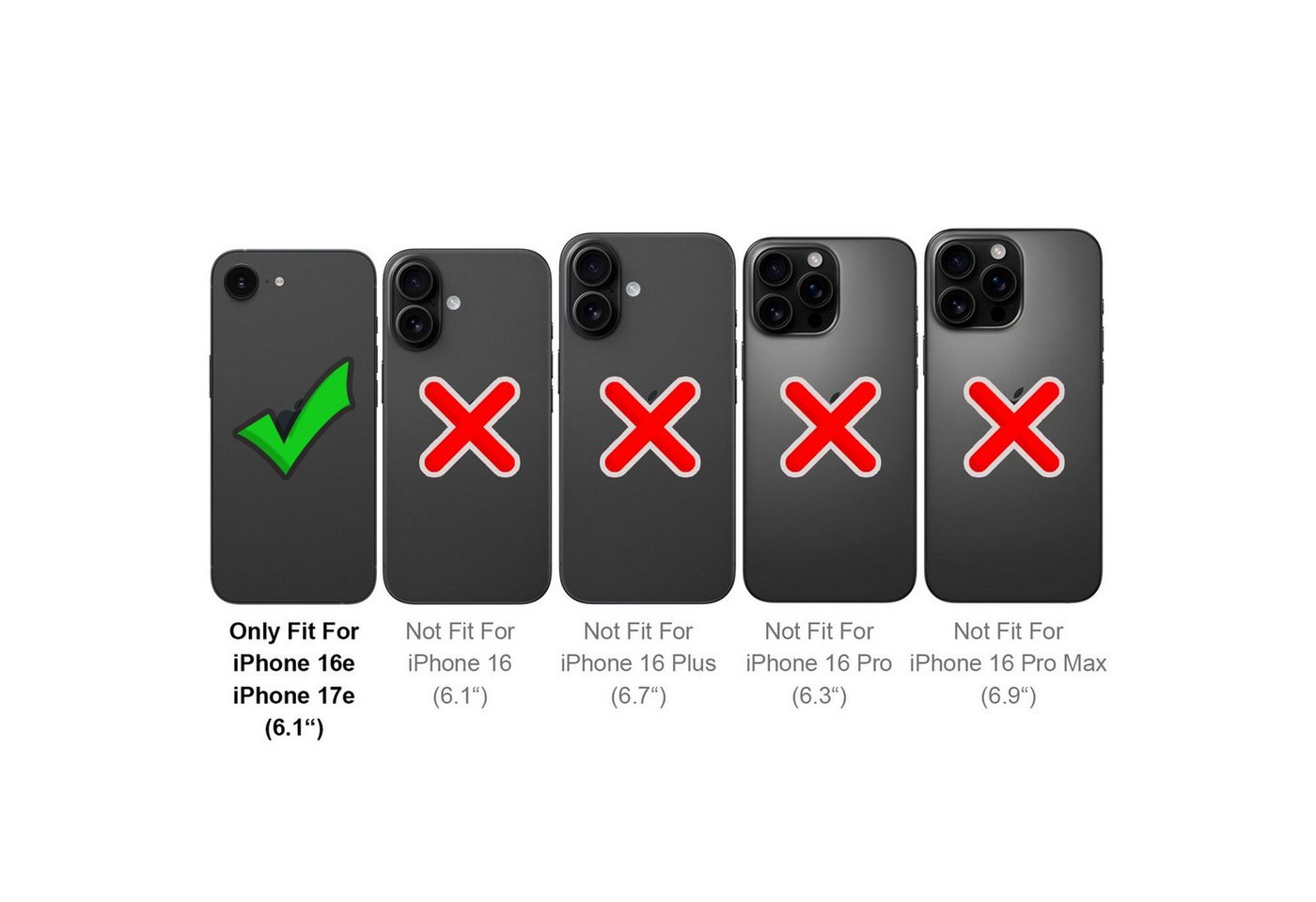 CoolGadget Handykette Handyhülle mit Handyband für Apple iPhone 17e 6,1 Zoll, Case zum Umhängen Kette Halsband Kordel mit Hülle für iPhone 17e Bild 3
