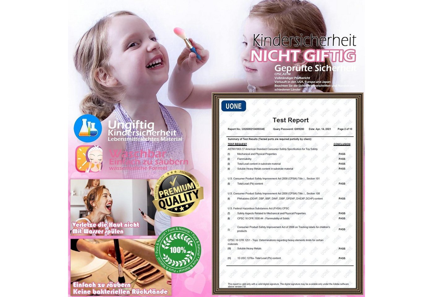EVACOK Theaterschminke Kinderschminke Set Mädchen Kinder Make Up Schminkkoffer Spielzeug