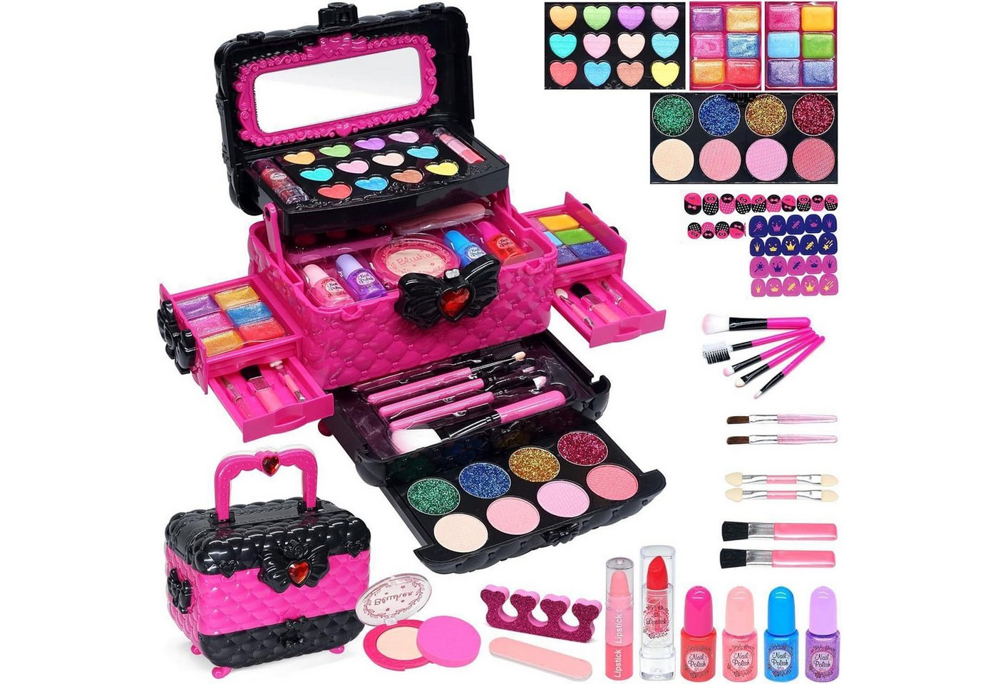 EVACOK Theaterschminke Kinderschminke Set Mädchen Kinder Make Up Schminkkoffer Spielzeug Bild 5