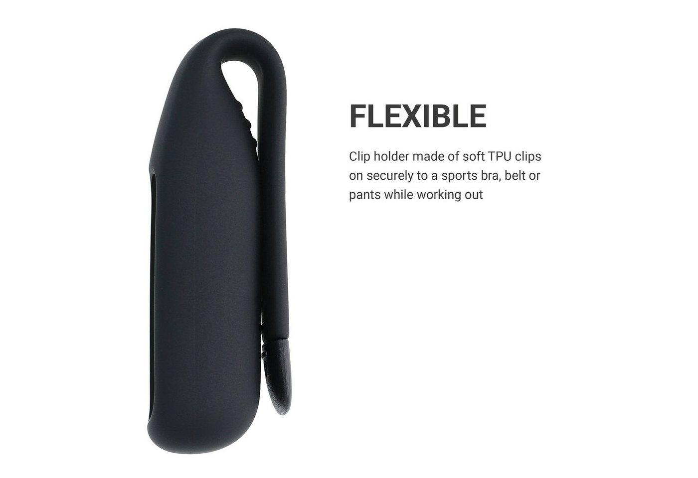 kwmobile Fitness-Tracker 2x Clip Halter für Fitbit luxe (2-tlg), Fitness Tracker Hülle für Sport TPU Schutzhülle ohne Tracker Bild 2