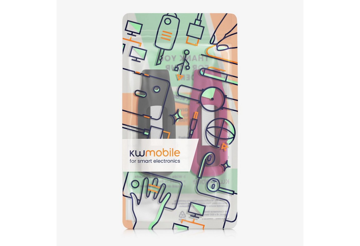 kwmobile Fitness-Tracker 2x Clip Halter für Fitbit luxe (2-tlg), Fitness Tracker Hülle für Sport TPU Schutzhülle ohne Tracker Bild 4