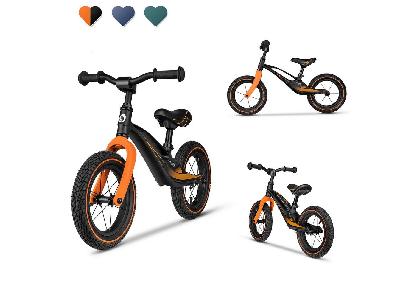 lionelo Fahrrad-Laufrad Bart Air (Set, Geländerad, Schlüssel, Lenkerabdeckung, Benutzerhandbuch), bis zu 30 kg Magnesiumrahmen 12 Zoll Räder Bild 3