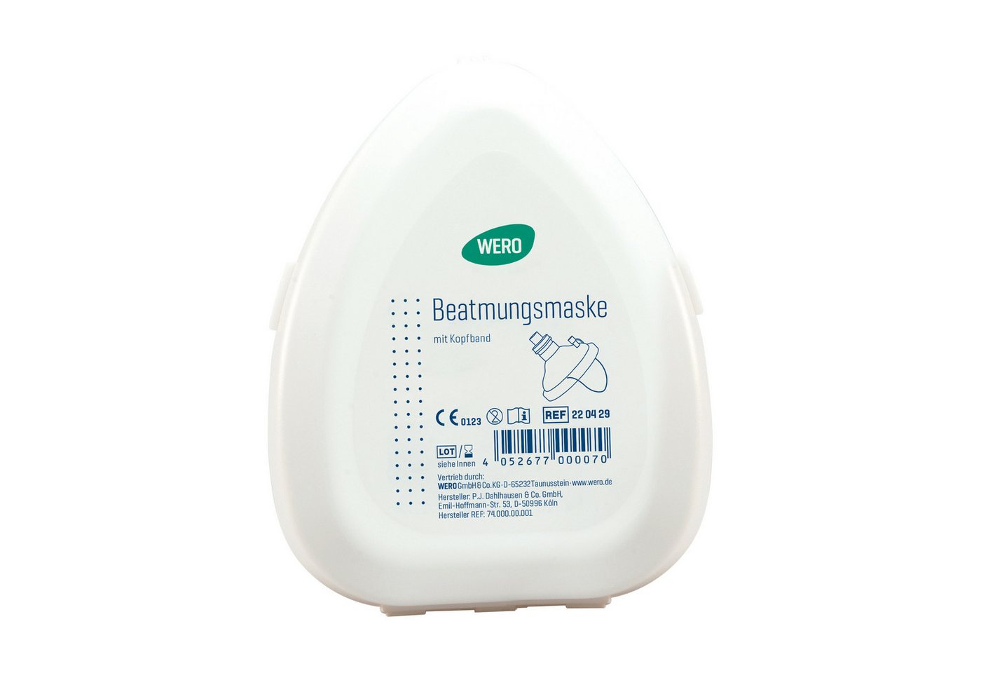 WERO Erste-Hilfe-Set Beatmungsmaske inkl. Einwegventil, Kopfband und O2 Anschluss Bild 5
