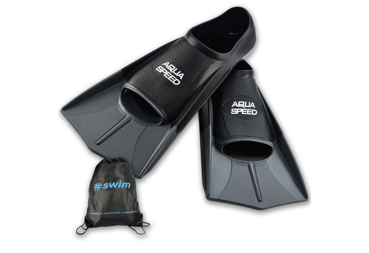 Aqua Speed Flosse Trainings-Kurzflossen aus Silikon für hohe Trainingsintensität (Kontrolliertes Techniktraining mit trainingsorientierter Flosse 45/46 silber), Kompakte Trainingshilfe für koordinative Technikarbeit Bild 4