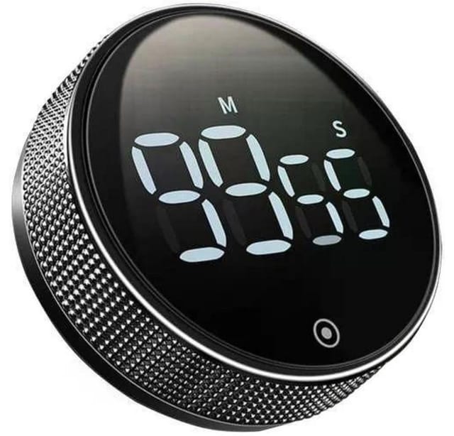 Ruhhy Küchentimer Magnetischer LED-Digital-Timer mit Stoppuhrfunktion, 3x AAA Magnetische Rückseite, LED-Anzeige, Timer, Stoppuhrfunktion