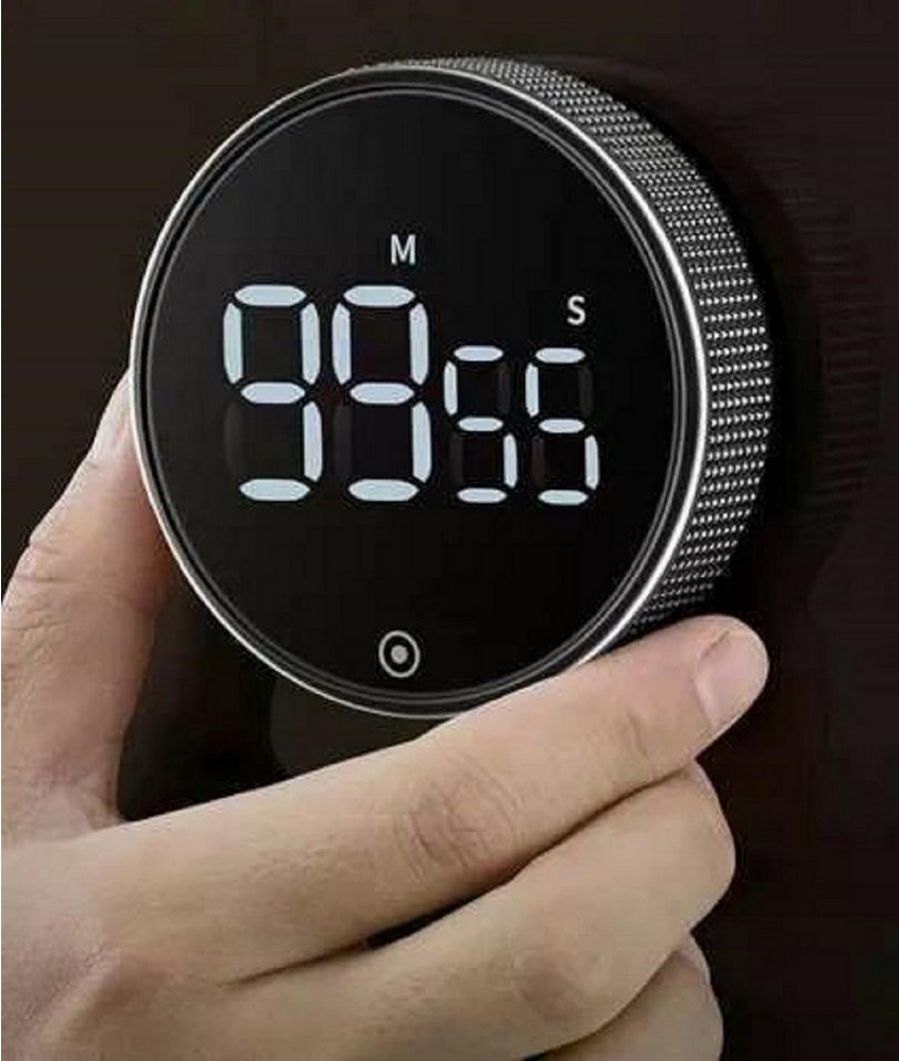 Ruhhy Küchentimer Magnetischer LED-Digital-Timer mit Stoppuhrfunktion, 3x AAA Magnetische Rückseite, LED-Anzeige, Timer, Stoppuhrfunktion Bild 2