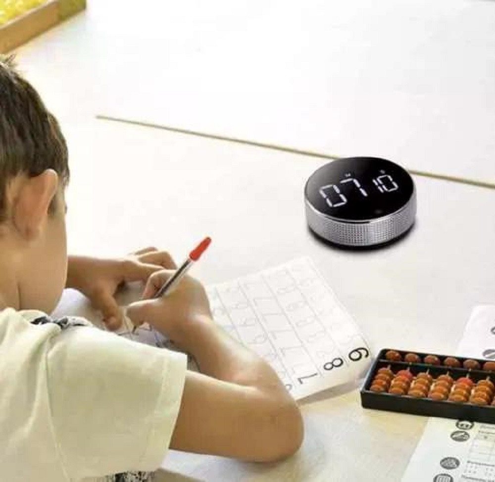 Ruhhy Küchentimer Magnetischer LED-Digital-Timer mit Stoppuhrfunktion, 3x AAA Magnetische Rückseite, LED-Anzeige, Timer, Stoppuhrfunktion Bild 5