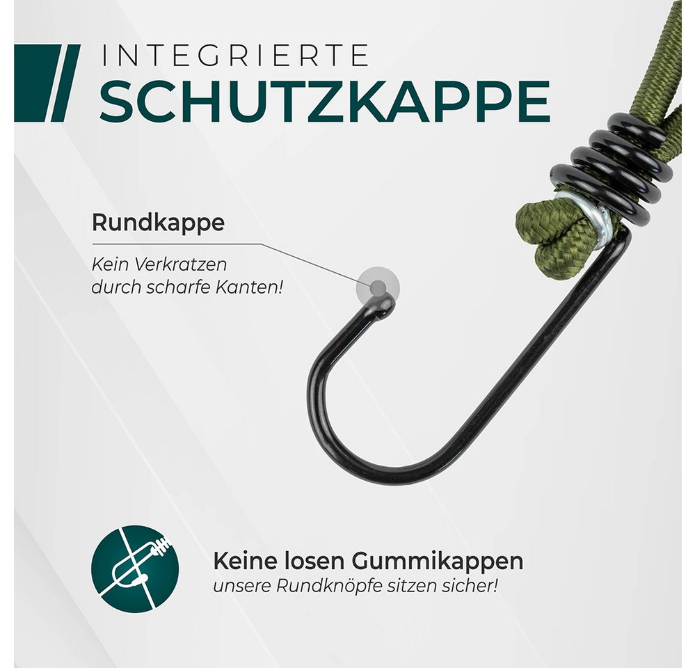CargoVA® Spanngurt CargoVA Expanderhaken für Planen und Netze Universal Gummispanner mit Haken für Outdoor und Haushalt Bild 4