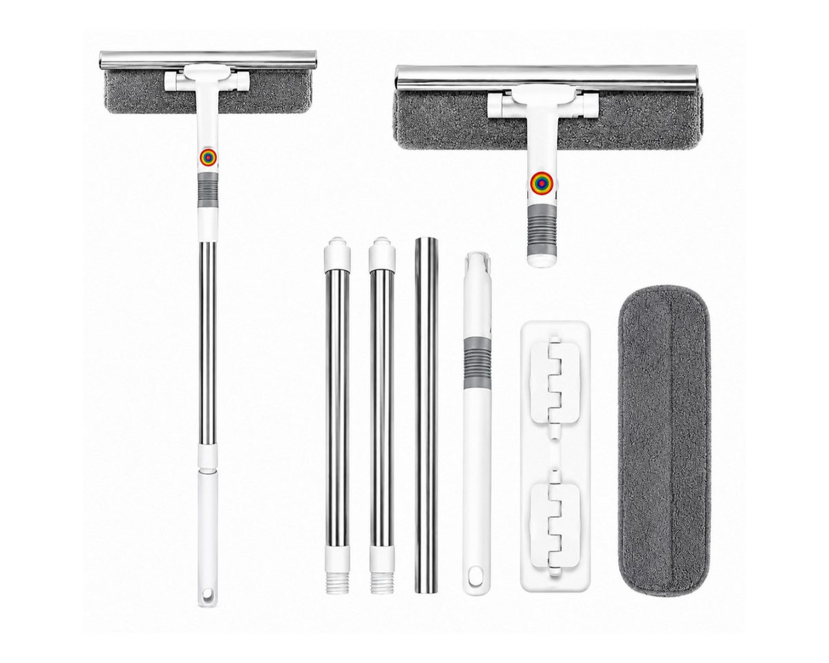 R2 Invest Fensterreiniger Fensterwischer 2 in 1 mit Mikrofaserbezug Silikonabzieher Bild 2