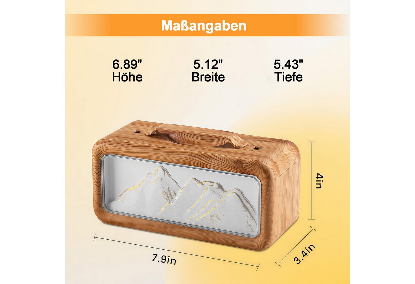 MOPUEA Luftbefeuchter Luftbefeuchter Diffusor 600ML Ultraschall Dual Düse 3 Arten Leuchten, 23dB leise LED Licht USB Betrieb und Dual Sprühfunktion