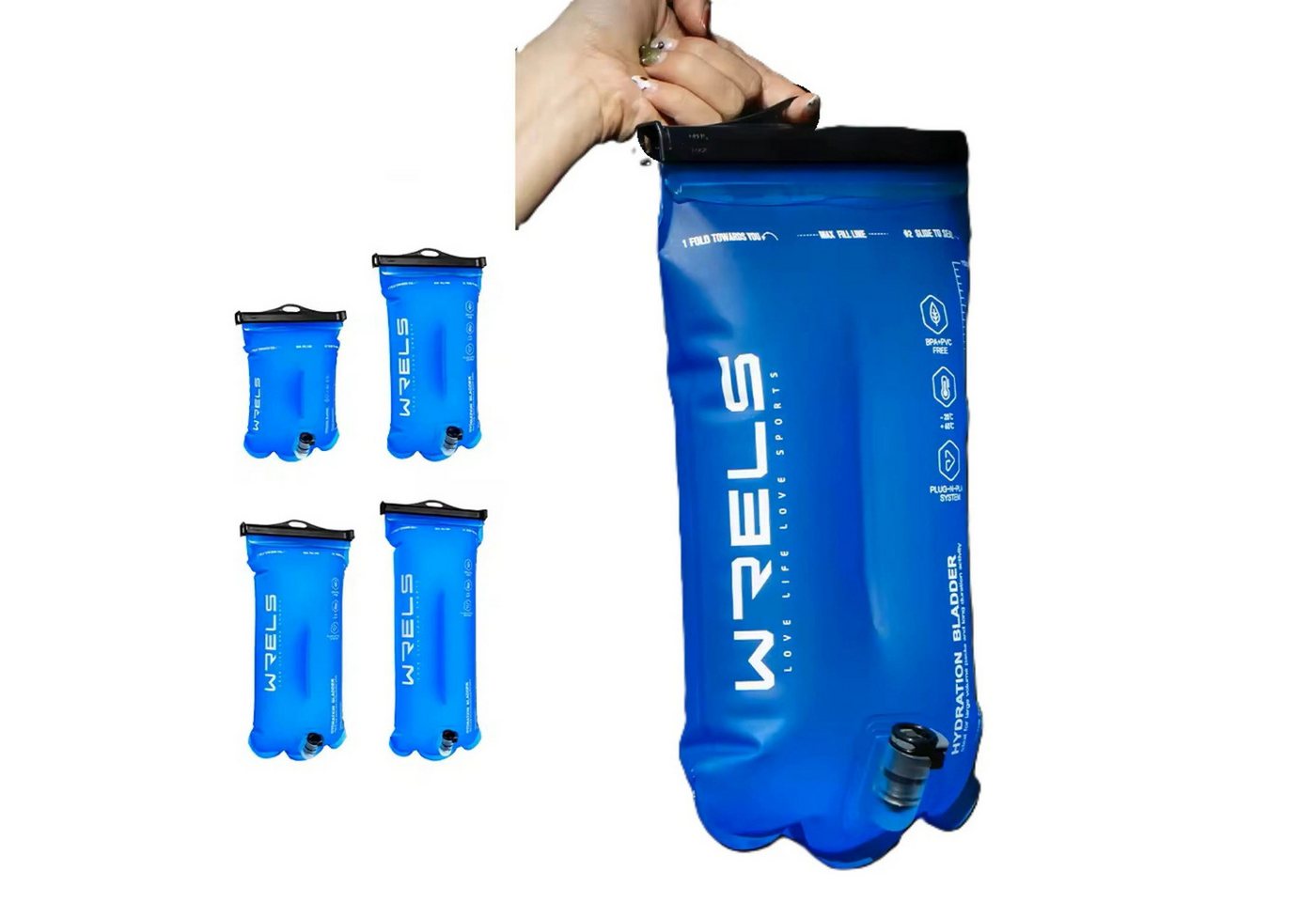 Sport-Knight® Trinkblase Trinksystem 1–3L – Trinkblase, BPA-frei für Wandern, Radfahren Bild 5