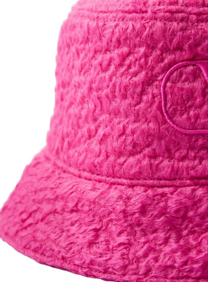 Valentino Fischerhut Unisex Mütze Bucket Hat Faux Kunstfell V-Logo Made in Italy – hochwertige italienische Verarbeitung Bild 2