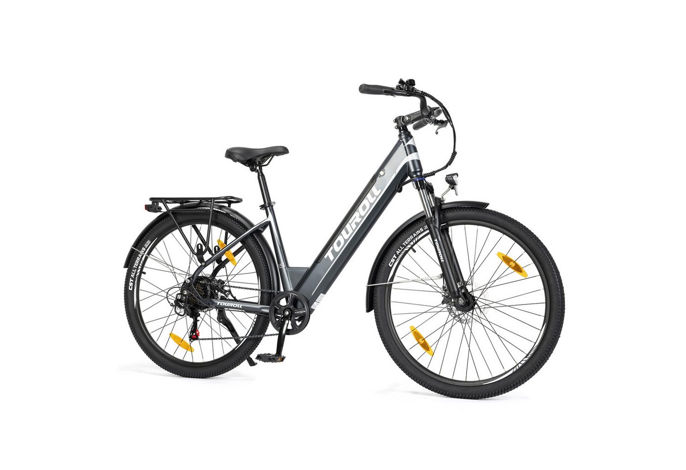 Touroll E-Bike J1 ST Trekkingrad mit 250-W-Motor, 27,5-Zoll-Rädern, 561,6 Wh Akku, 561,6 Wh, 100 km Reichweite, mechanische Scheibenbremse Bild 5