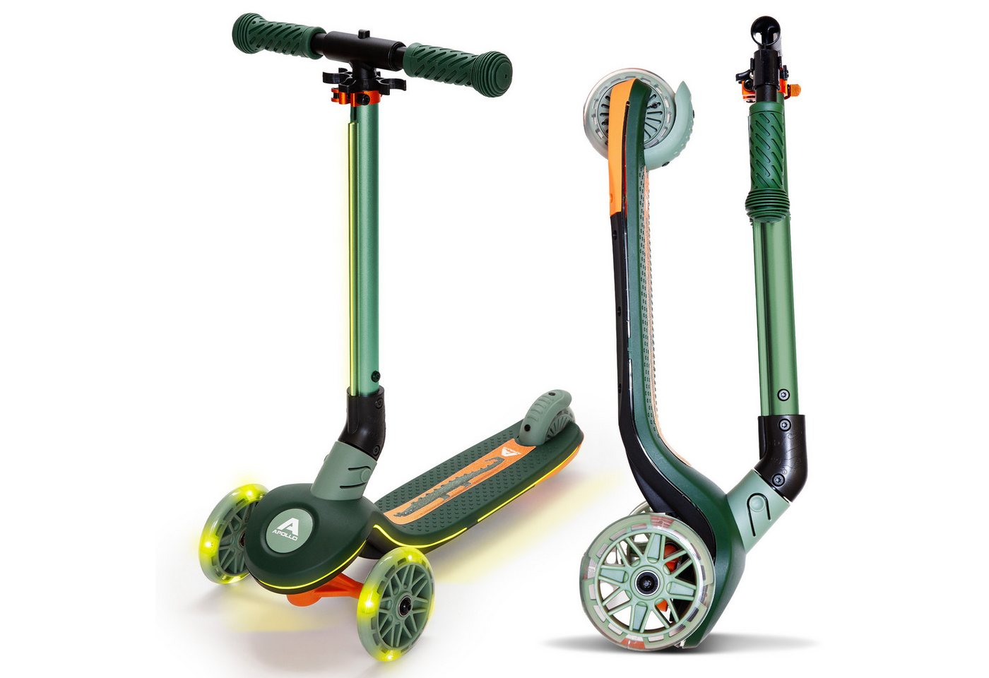 Apollo Dreiradscooter Whizzie LED, Kinderroller, klappbarer Dreirad Scooter, höhenverstellbar, ab 3 Jahre Bild 2