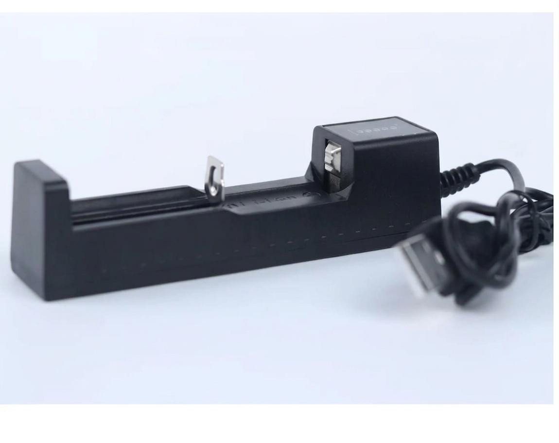 GarveeMore USB-Ladegerät 3,7V Li-Ion – für 18650/21700/26650 Rundzellen-Lader (1-tlg., Einzellader mit 1000mA, Schutz & LED – kompakt für unterwegs) Bild 2