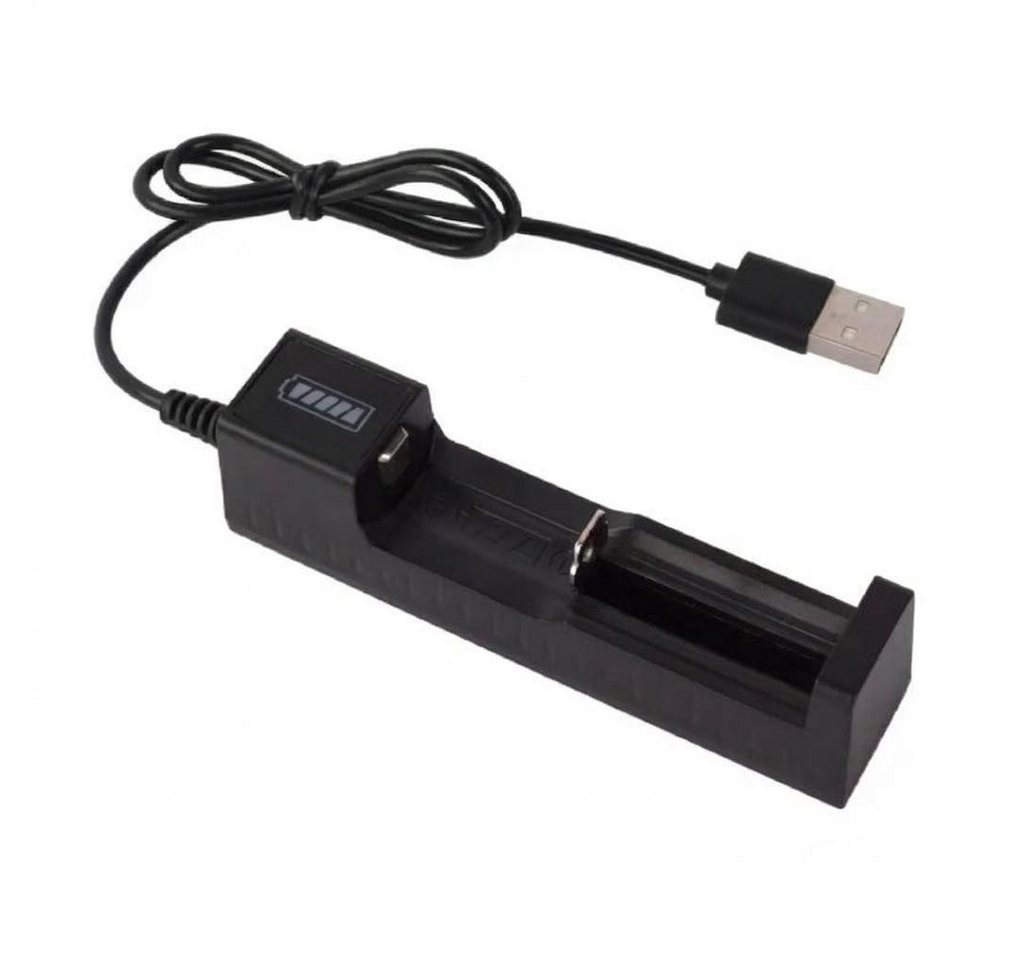 GarveeMore USB-Ladegerät 3,7V Li-Ion – für 18650/21700/26650 Rundzellen-Lader (1-tlg., Einzellader mit 1000mA, Schutz & LED – kompakt für unterwegs) Bild 4