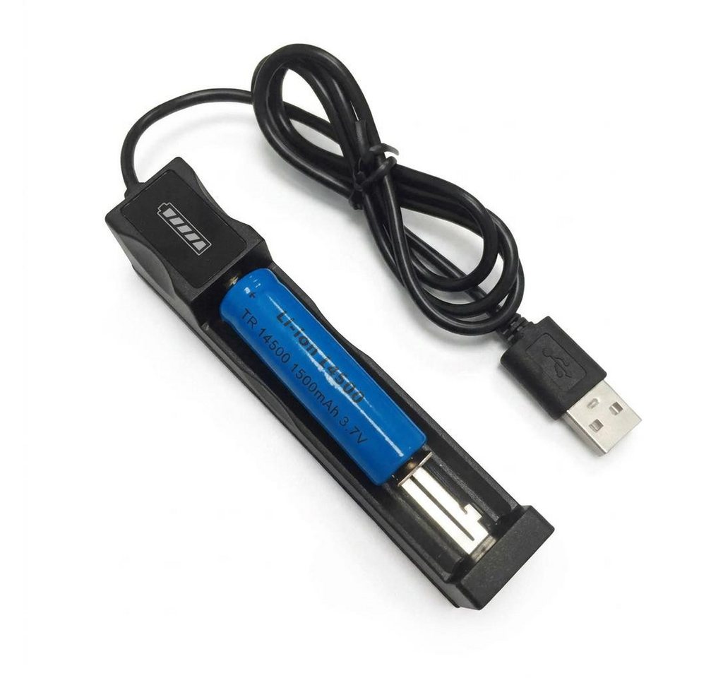 GarveeMore USB-Ladegerät 3,7V Li-Ion – für 18650/21700/26650 Rundzellen-Lader (1-tlg., Einzellader mit 1000mA, Schutz & LED – kompakt für unterwegs) Bild 5
