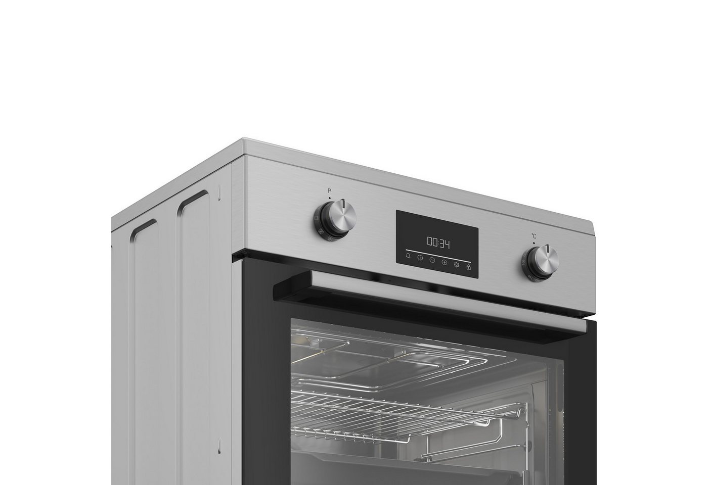 BEKO Induktions-Standherd FBSM69301SXT, Seitengitter: 5-fach