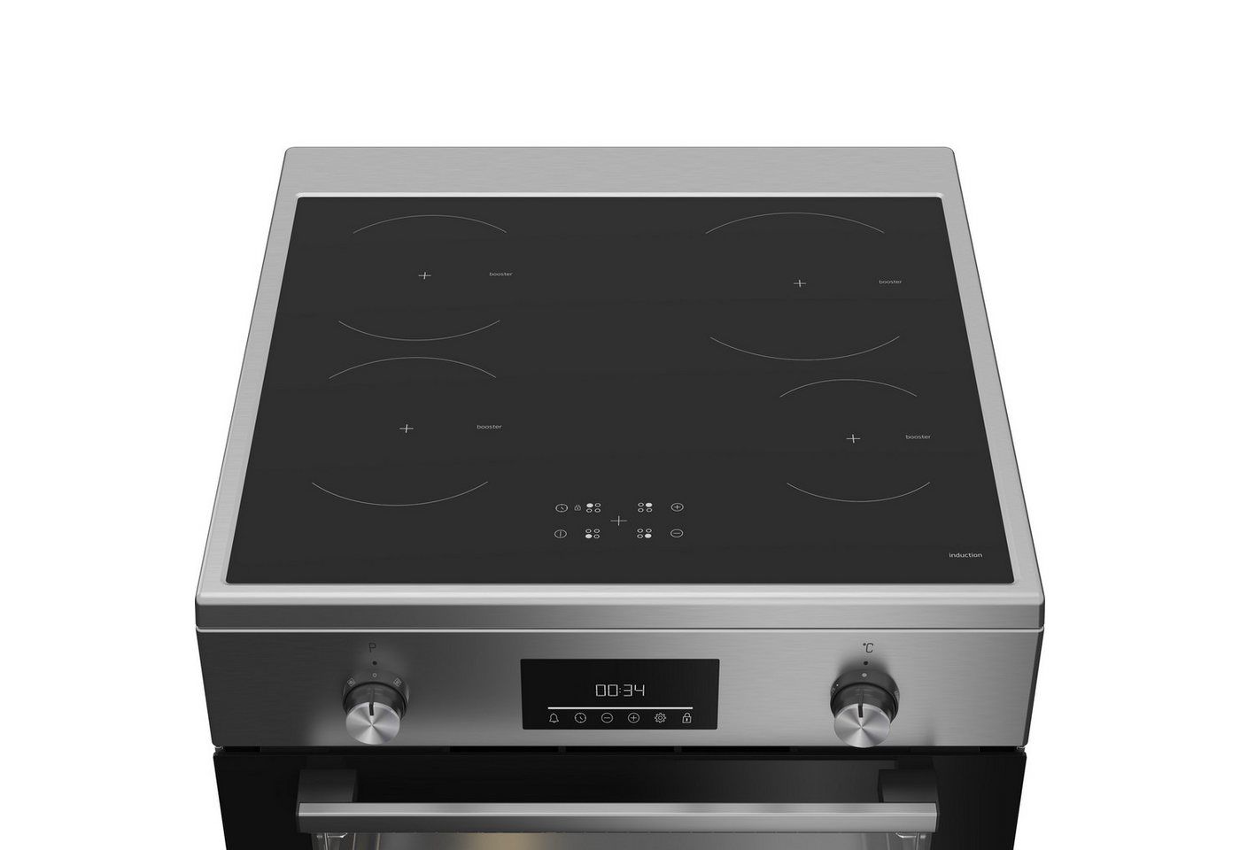 BEKO Induktions-Standherd FBSM69301SXT, Seitengitter: 5-fach Bild 2
