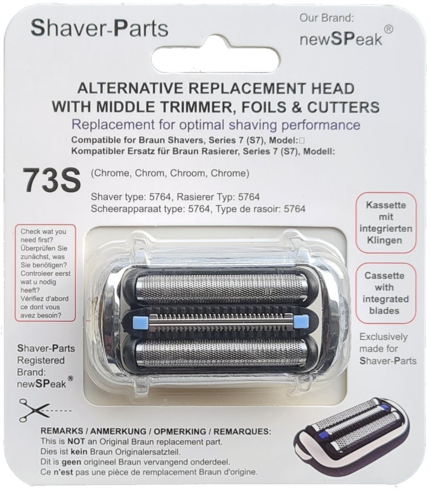 Scanpart Ersatzscherköpfe 73S Ersatzscherkopf, Kompatibler, Ersatzscherkopf für Braun Serie 7