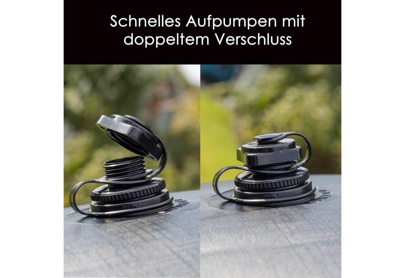 HomeBee Pool-Abdeckplane Poolkissen Winter XXL (3 Meter Durchmesser) (Komplettset inkl. Zubehör, 1-St., inkl. 6 Befestigungskordeln und Reparaturflicken), Langlebiges und starkes PVC Material Bild 4