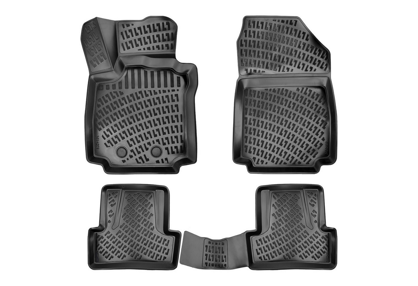 Trimak Passform-Fußmatten Oder Kofferraumwanne Oder Set für Renault Clio, Renault Clio III Hatchback & Grandtour 2005-2012 Gummimatten Auto TPE Bild 5
