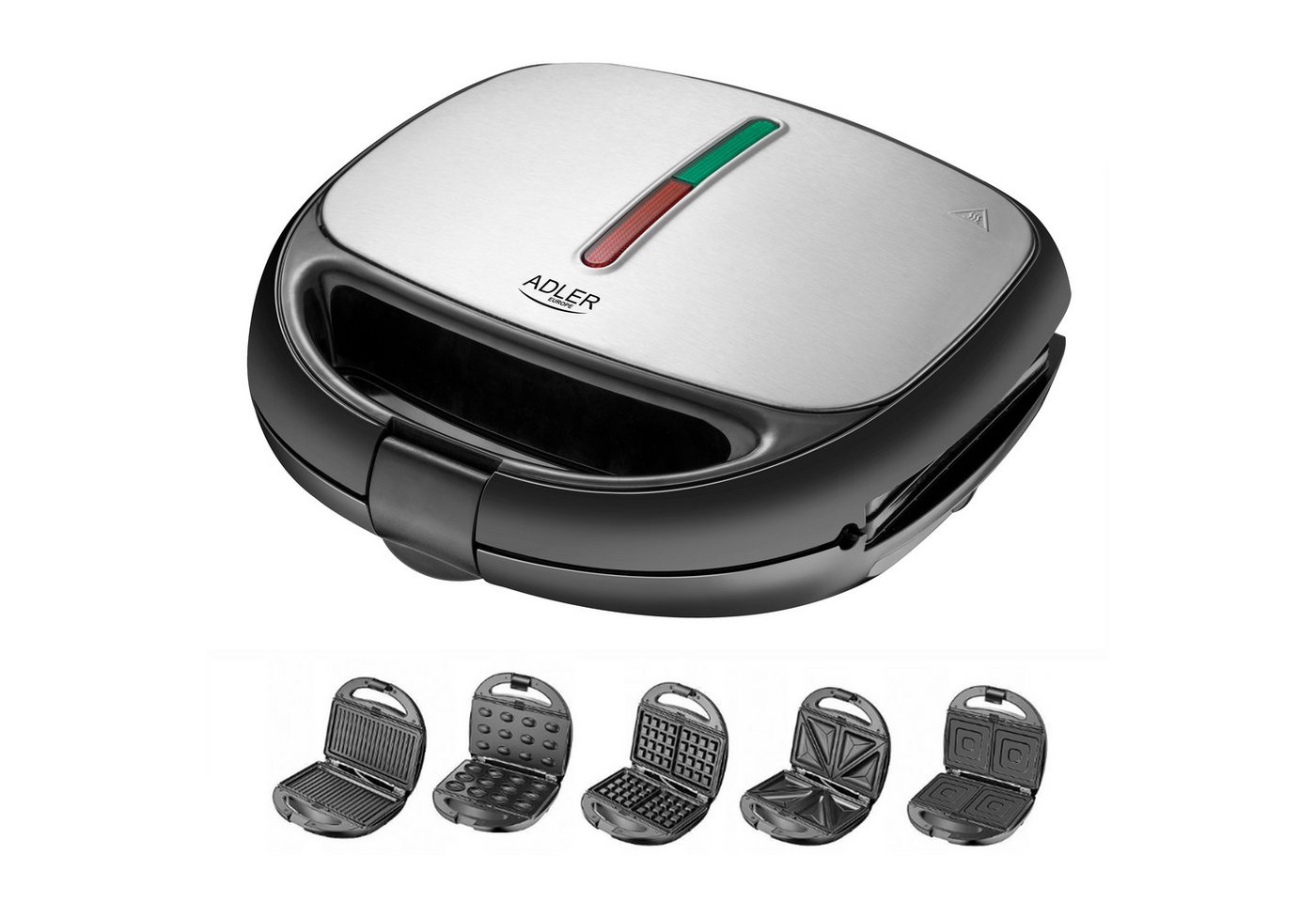 Adler 3-in-1-Kombi-Waffeleisen Adler Multifunktions-Toaster 5in1 Waffeleisen 1200W AD_3040, 1200 W Bild 2