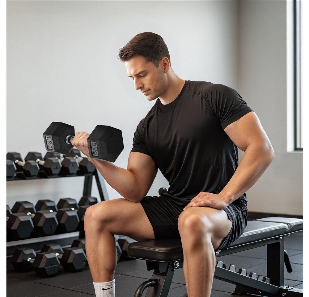 Yaheetech Hantel-Set 10/20 kg, 2er-Set Sechseckige Kurzhanteln für Zuhause/Fitnessstudio Bild 5