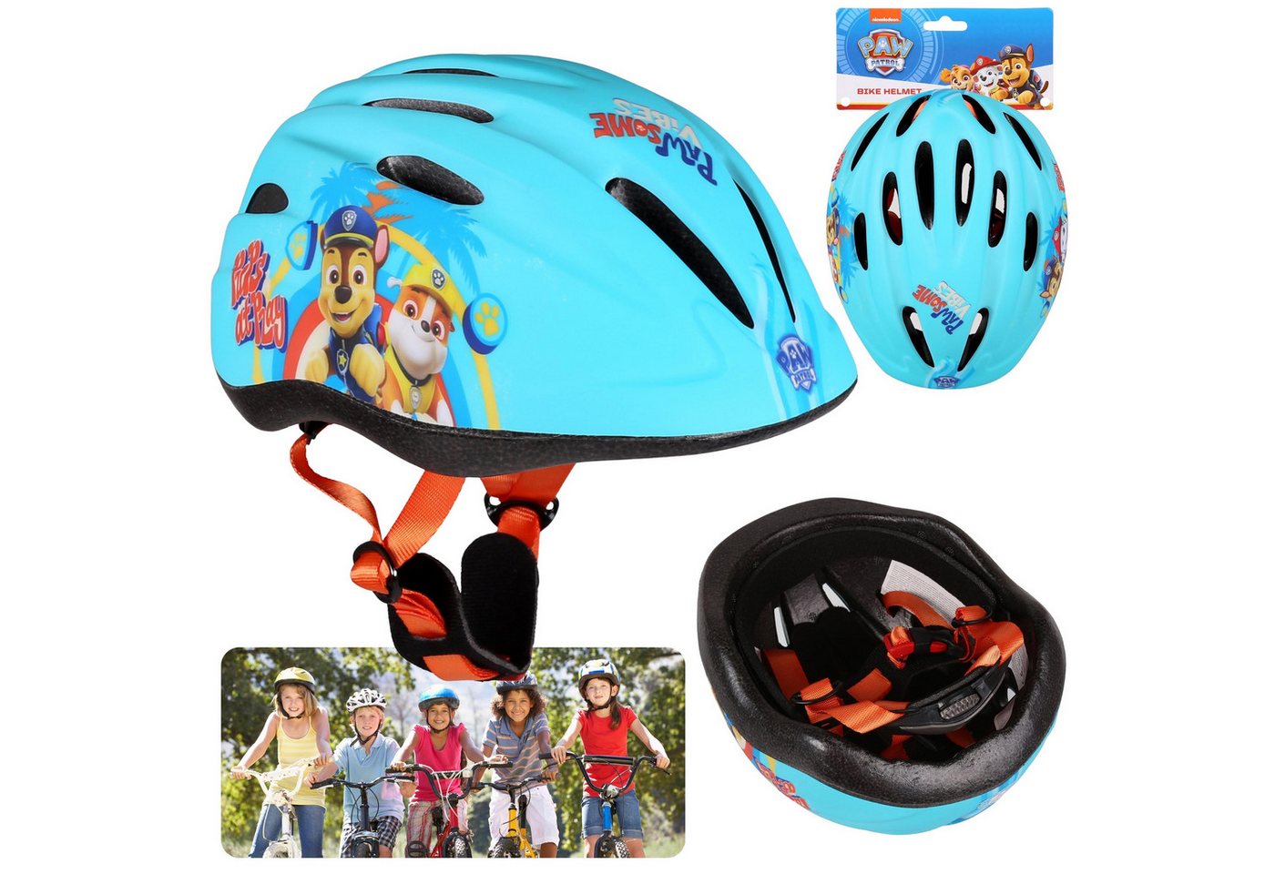 PAW PATROL Kinderfahrradhelm Paw Patrol Türkisfarbener Kinderfahrradhelm, für Jungen,48-52 cm Bild 2