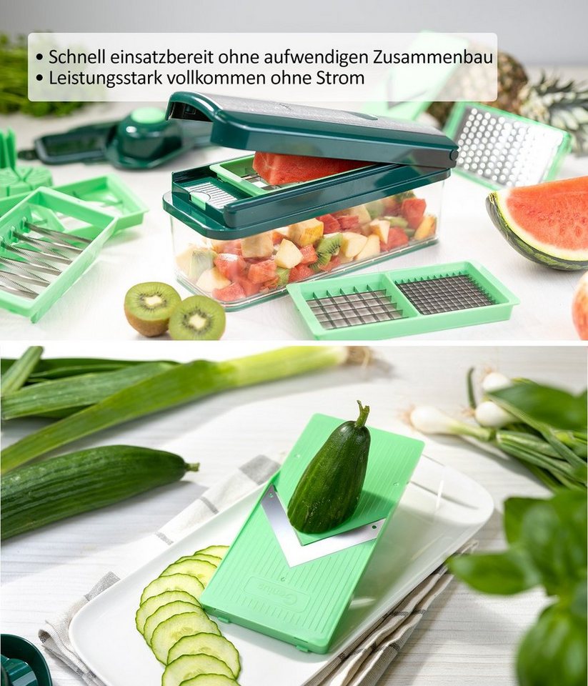 Genius Gemüseschneider Nicer Dicer Zubehör-Set 6-teilig, Messereinsätze mit dem Nicer Dicer Exclusive kompatibel Bild 4