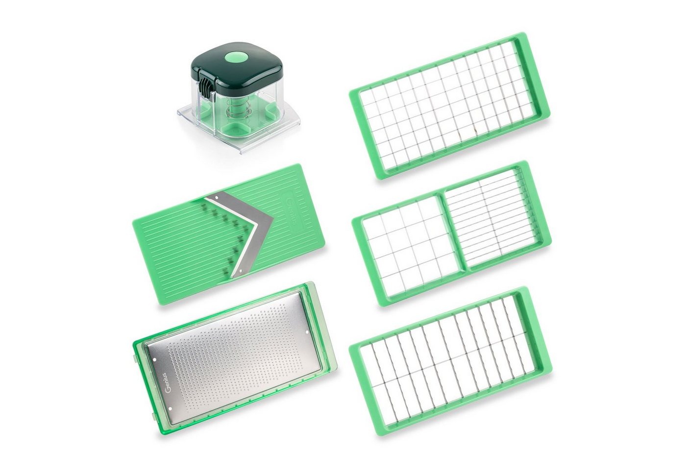 Genius Gemüseschneider Nicer Dicer Zubehör-Set 6-teilig, Messereinsätze mit dem Nicer Dicer Exclusive kompatibel Bild 5