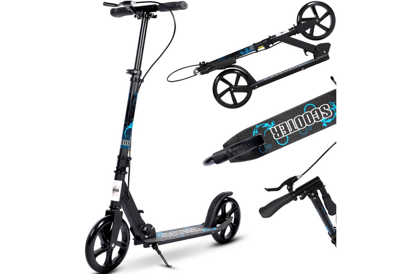 H.yeed Tretroller Kick Scooter für Kinder, Jugendliche und Erwachsene, Höhenverstellbarer Cityroller für Jungen und Mädchen 8+ Bild 2
