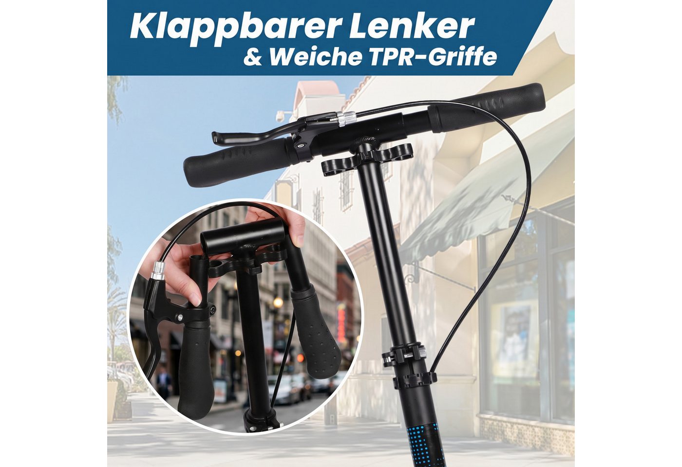 H.yeed Tretroller Kick Scooter für Kinder, Jugendliche und Erwachsene, Höhenverstellbarer Cityroller für Jungen und Mädchen 8+ Bild 5