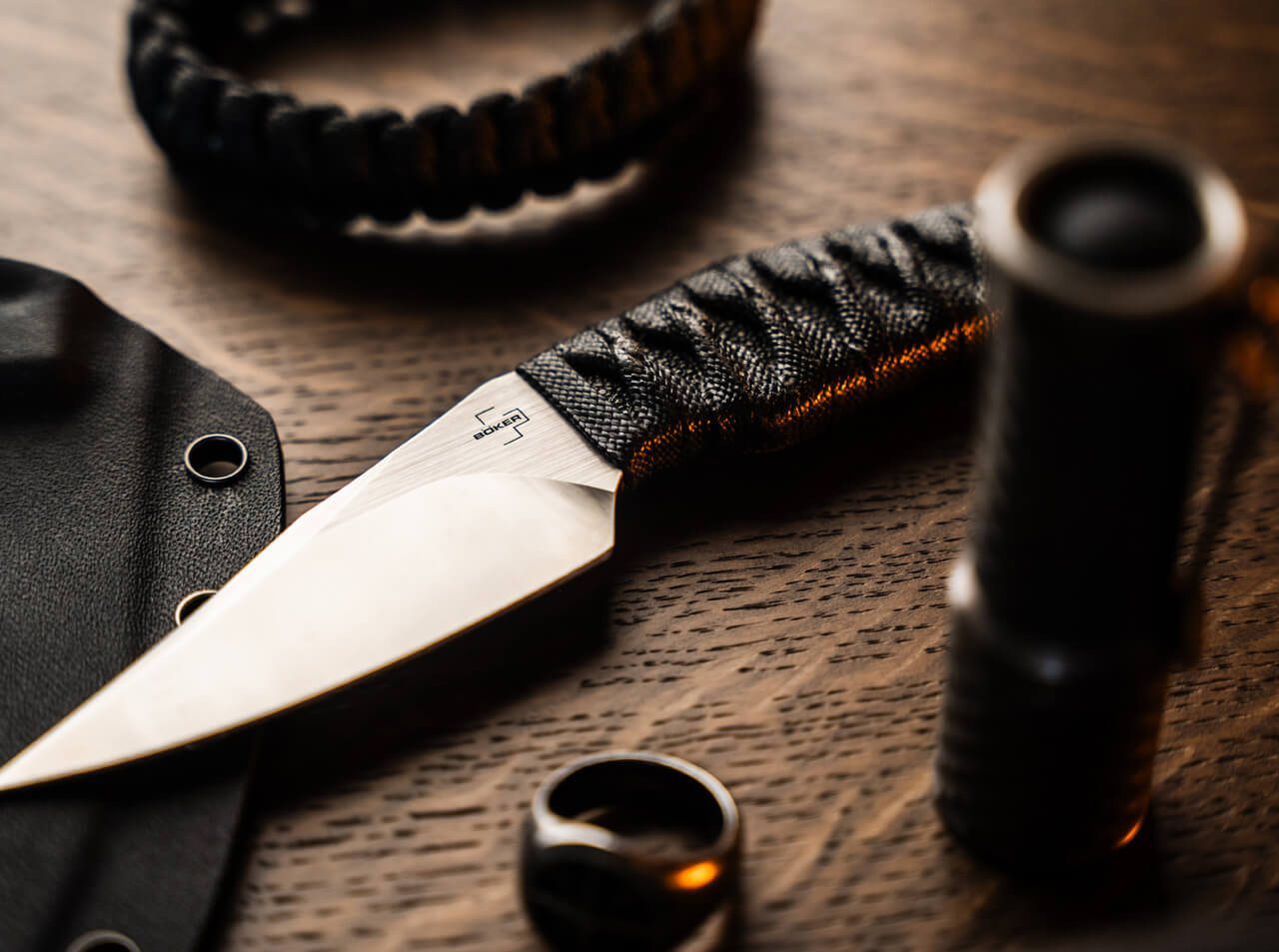 Böker Plus Universalmesser Böker Plus 302, feststehendes Messer, Kydexscheide, (1 St), Scheide inklusive