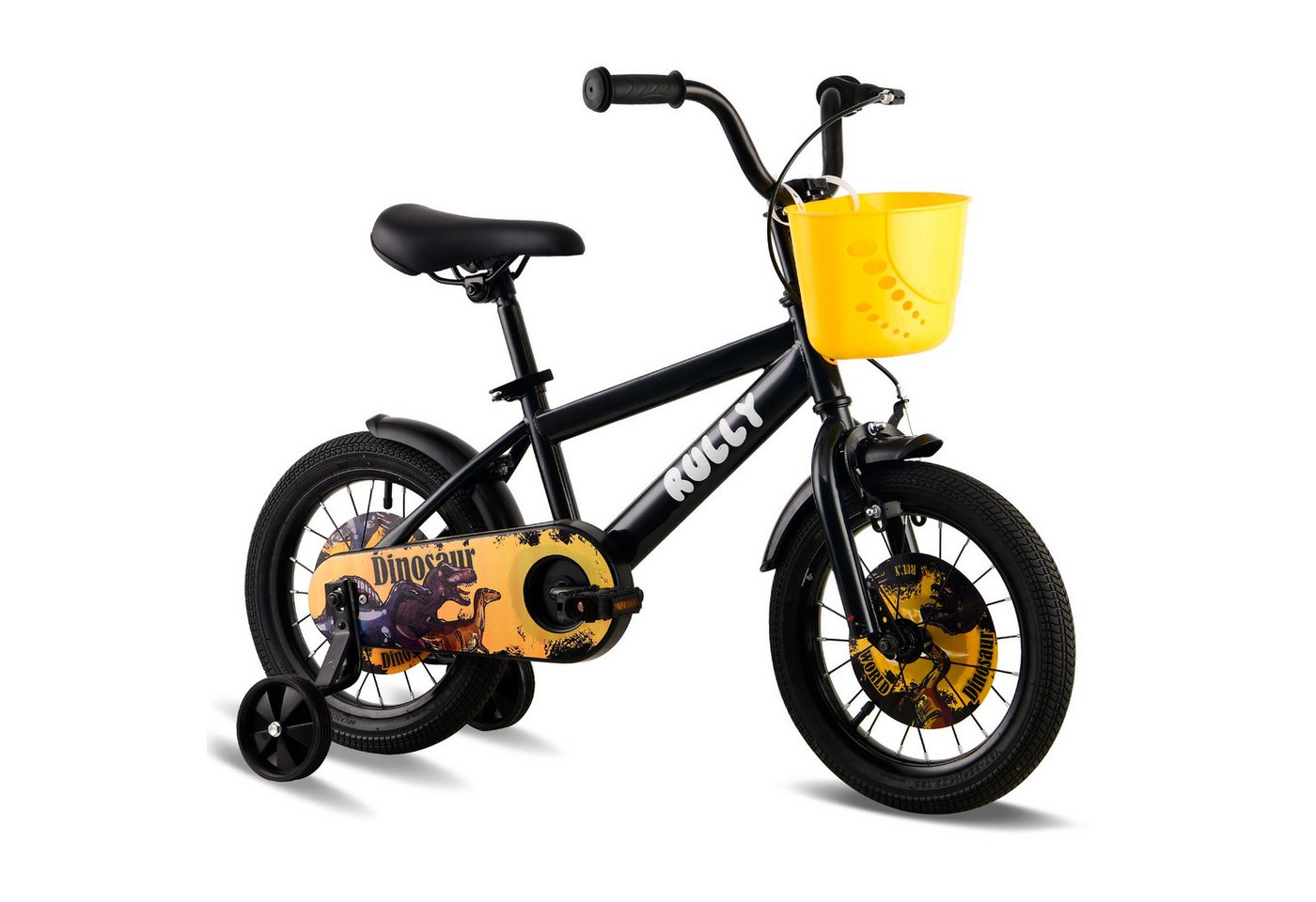 RULLY Kinderfahrrad Kinderfahrrad für Jungen 12/14/16 Zoll, 2–7 Jahre, 1 Gang, Mit Korb, Puppensitz, Stützrädern, Schutzblechen & Klingel Bild 5
