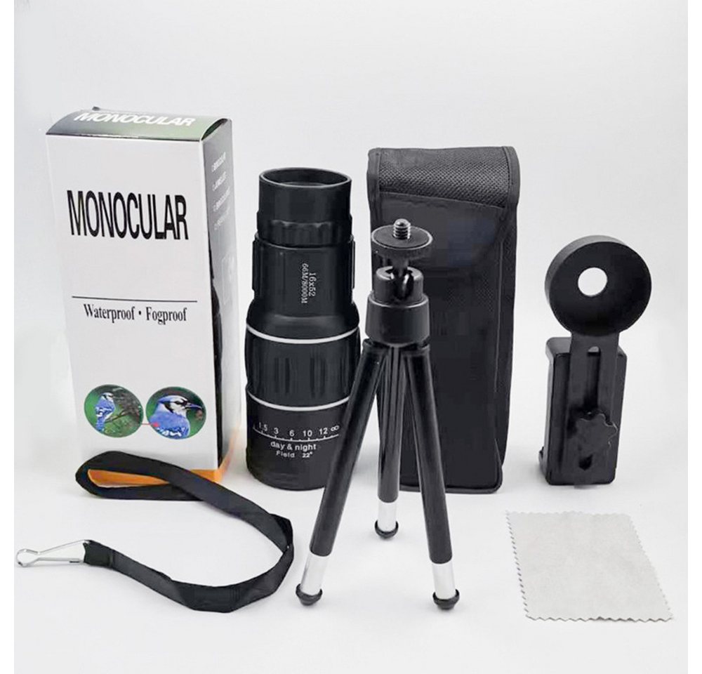Coonoor 16X52 HD Monokular Teleskop,Kompakt Teleskop Bak4 Prisma Dual Fokus Fernglas Bild 4